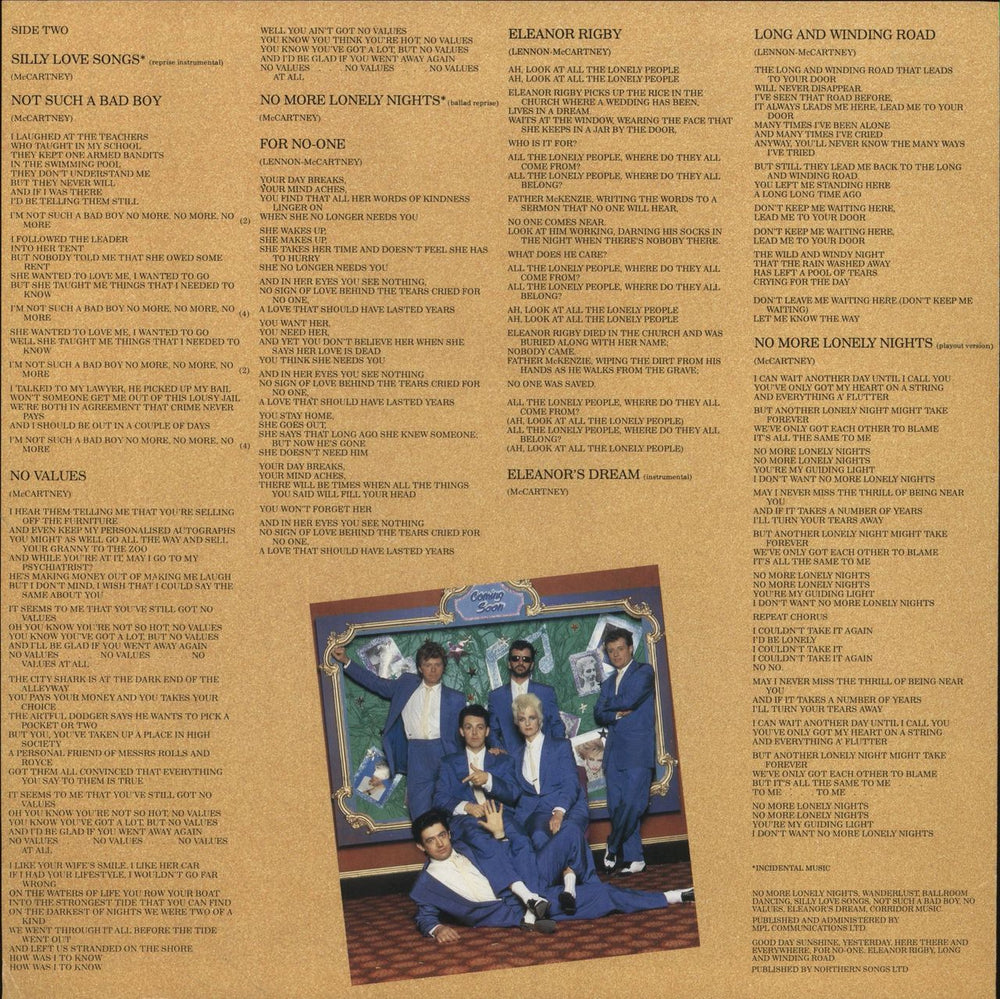 Paul McCartney and Wings Give My Regards To Broad Street + Poster & Obi - EX Japanese vinyl LP album (LP record) 1984