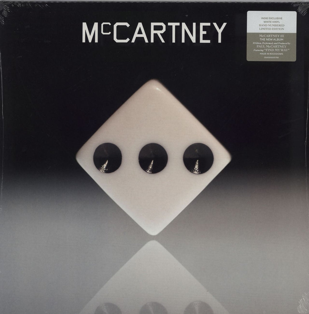 Paul McCartney and Wings McCartney III - White Vinyl - Sealed UK vinyl LP album (LP record) 00602435321783