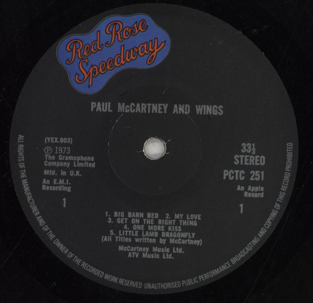 Paul McCartney and Wings Red Rose Speedway - 1st UK vinyl LP album (LP record) MCCLPRE179655