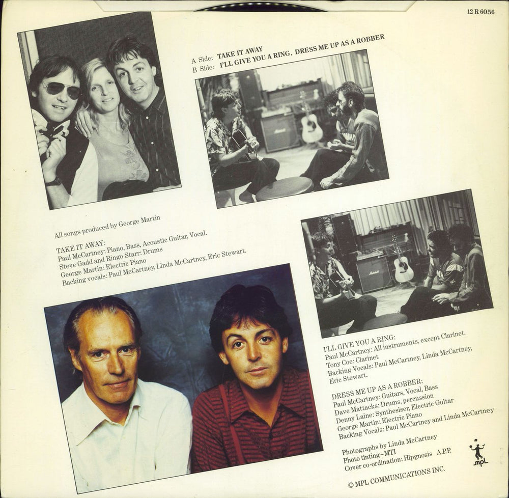 Paul McCartney and Wings Take It Away - EX UK 12" vinyl single (12 inch record / Maxi-single)