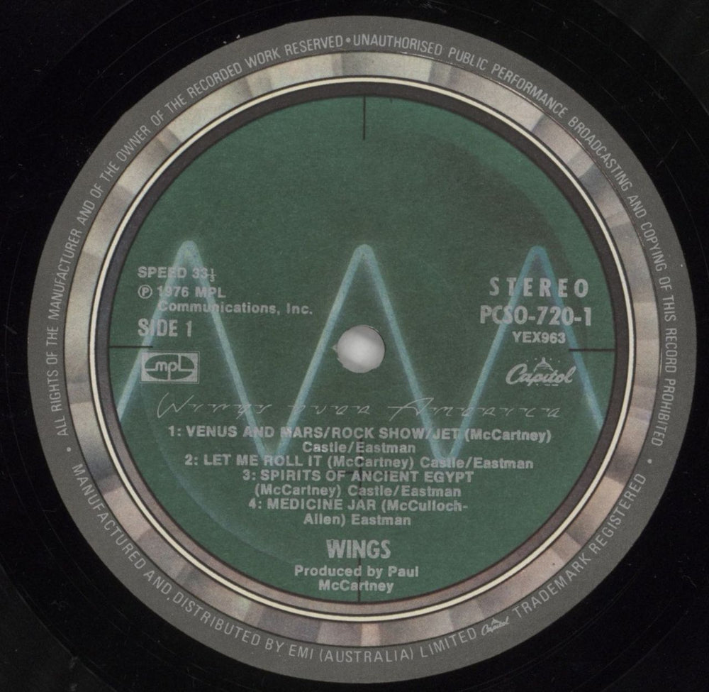 Paul McCartney and Wings Wings Over America Australian 3-LP vinyl record set (Triple LP Album) MCC3LWI860296