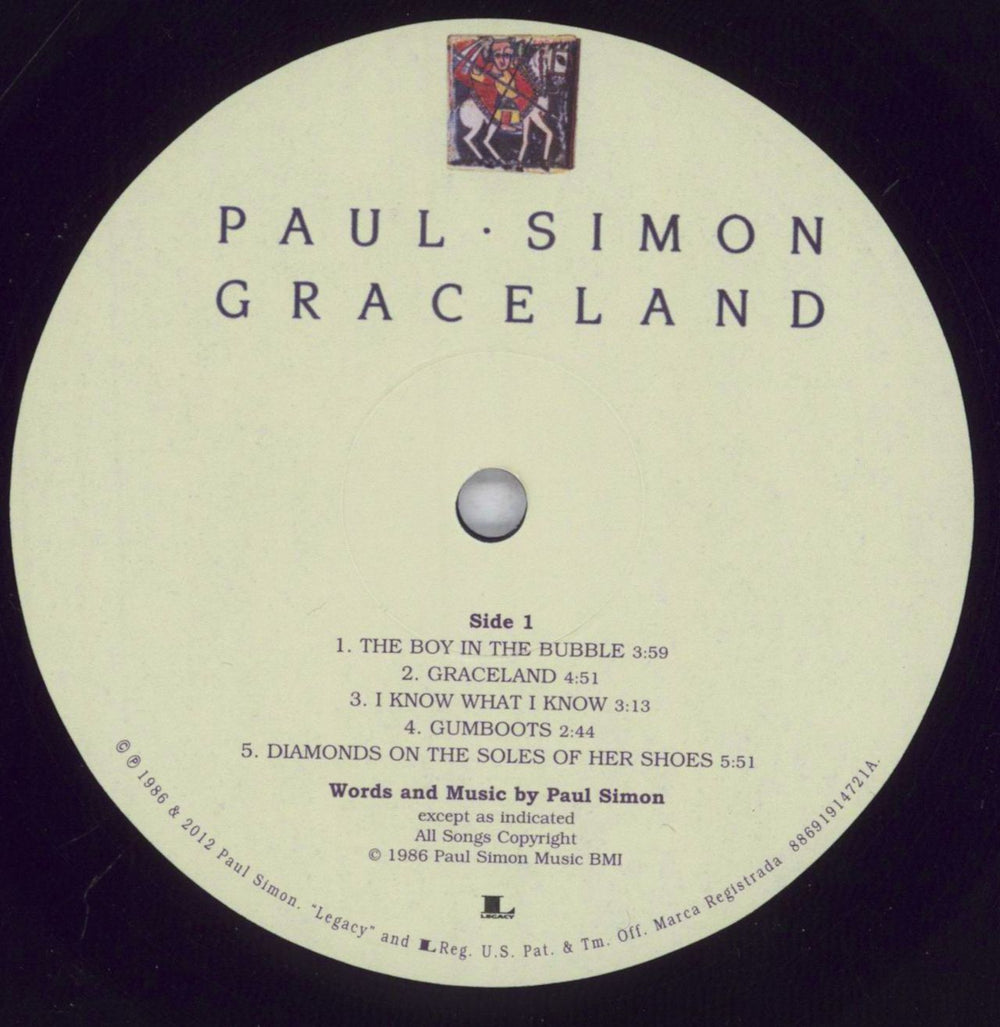 Paul Simon Graceland - 180gm US vinyl LP album (LP record) PSILPGR833835