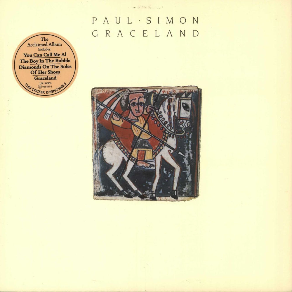 Paul Simon Graceland - Hype Stickered (4 Song) UK vinyl LP album (LP record) WX52