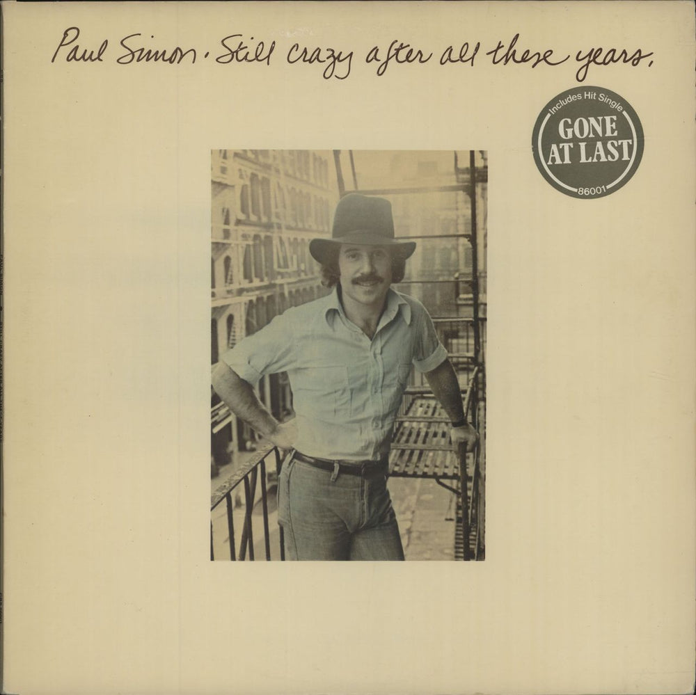 Paul Simon Still Crazy After All These Years + Gone At Last hype sticker UK vinyl LP album (LP record) CBS86001