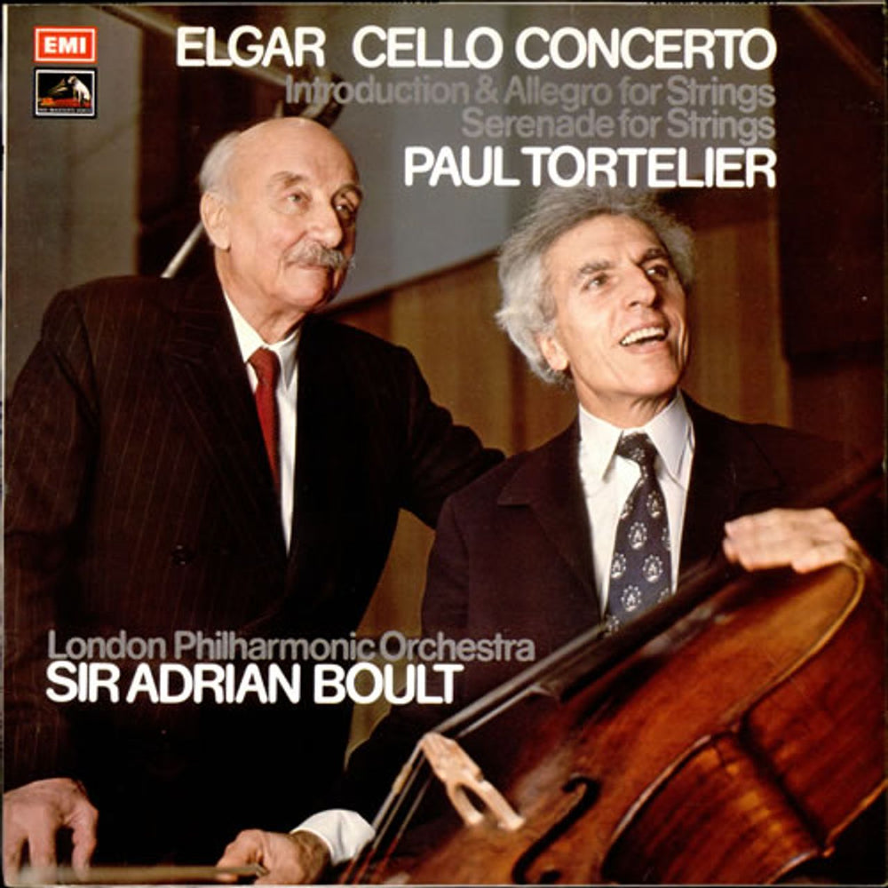 Paul Tortelier Elgar: Elgar Cello Concerto / Introduction & Allegro For Strings / Serenade For Strings - 1st UK vinyl LP album (LP record) ASD2906