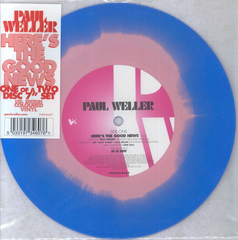 Paul Weller Here's The Good News UK 7" vinyl single (7 inch record / 45) VVR5034607