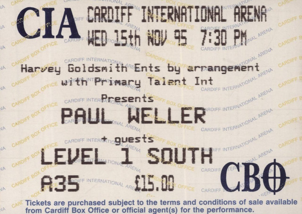 Paul Weller Match Day 4 + Ticket Stub UK tour programme WELTRMA858295
