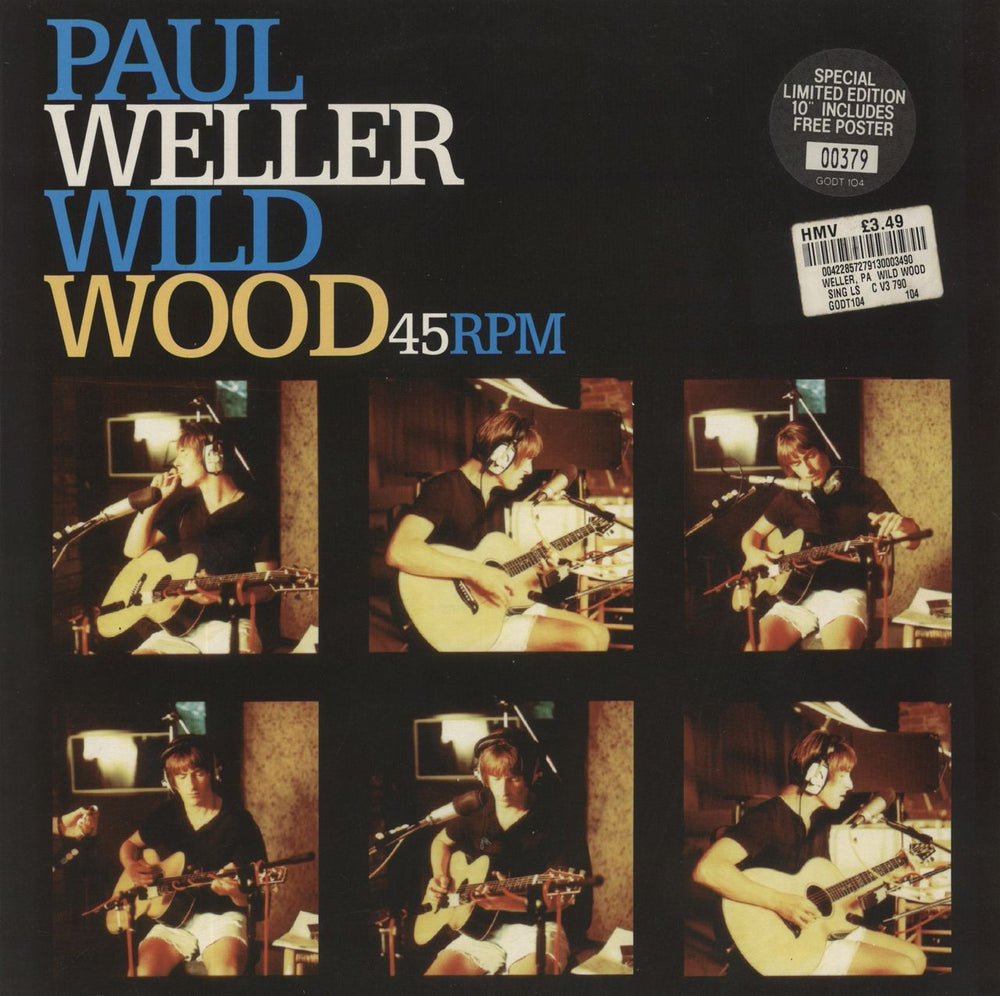 Paul Weller Wild Wood + Poster UK 10" vinyl single (10 inch record) GODT104