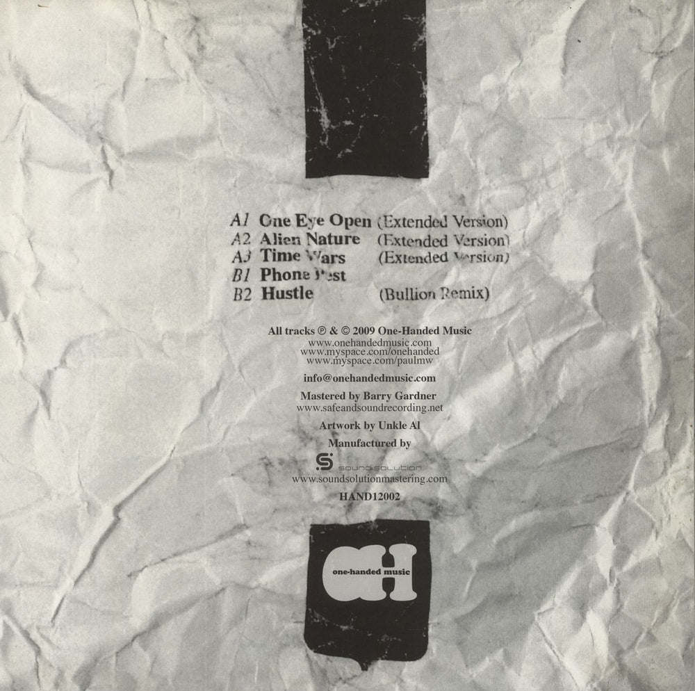 Paul White One Eye Open UK 12" vinyl single (12 inch record / Maxi-single)