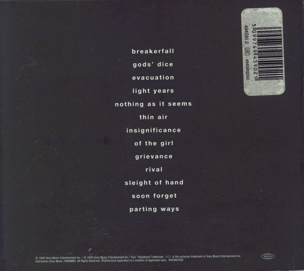 Pearl Jam Binaural UK CD album (CDLP) 5099749459021