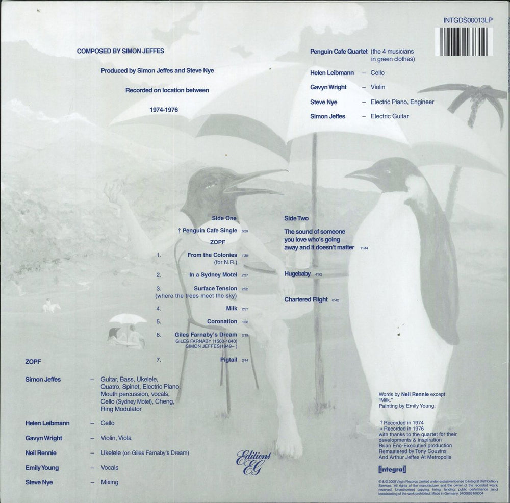 Penguin Cafe Orchestra Music From The Penguin Café German vinyl LP album (LP record) 5400863166304