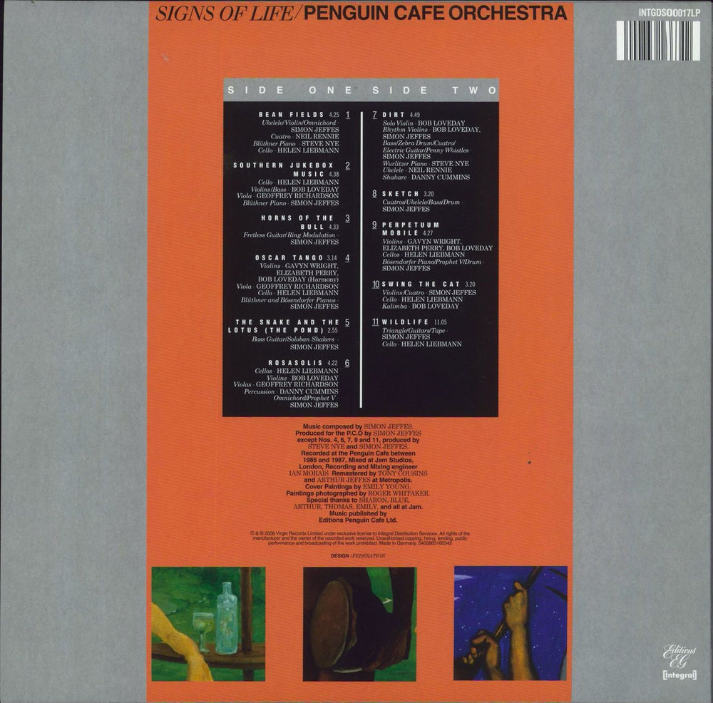 Penguin Cafe Orchestra Signs Of Life - Orange Vinyl German vinyl LP album (LP record) 5400863166342