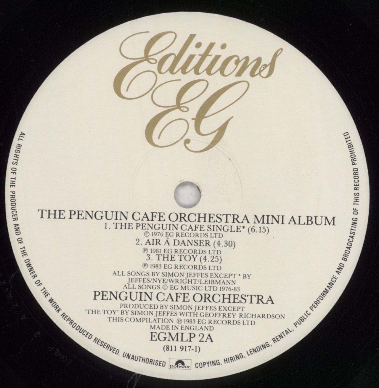 Penguin Cafe Orchestra The Penguin Cafe Orchestra Mini Album UK Vinyl