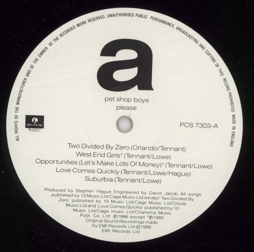 Pet Shop Boys Please - Hype Stickered UK vinyl LP album (LP record) PSBLPPL869392
