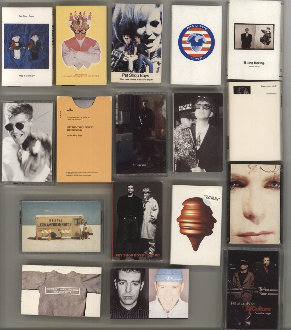Pet Shop Boys Quantity Of 17 Cassette Singles UK cassette single 17 CASSETTES