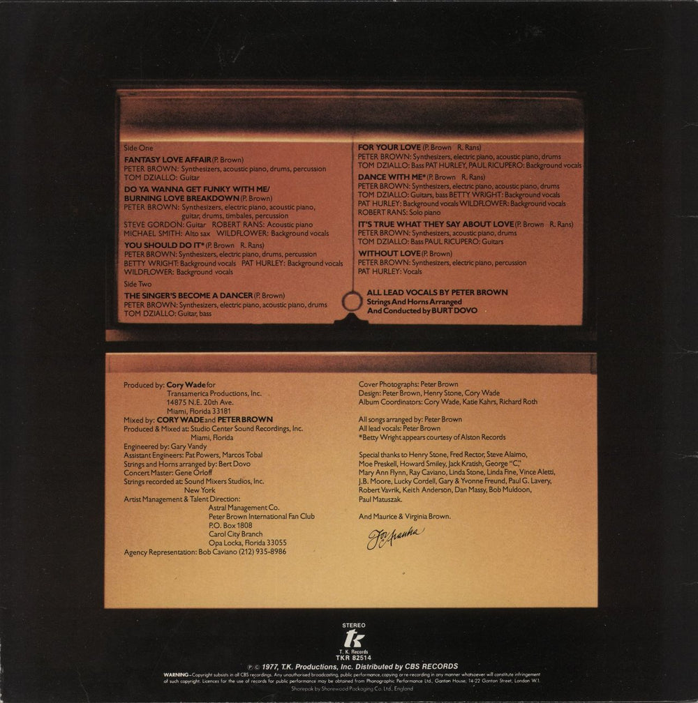 Peter Brown Do Ya Wanna Get Funky With Me UK vinyl LP album (LP record)