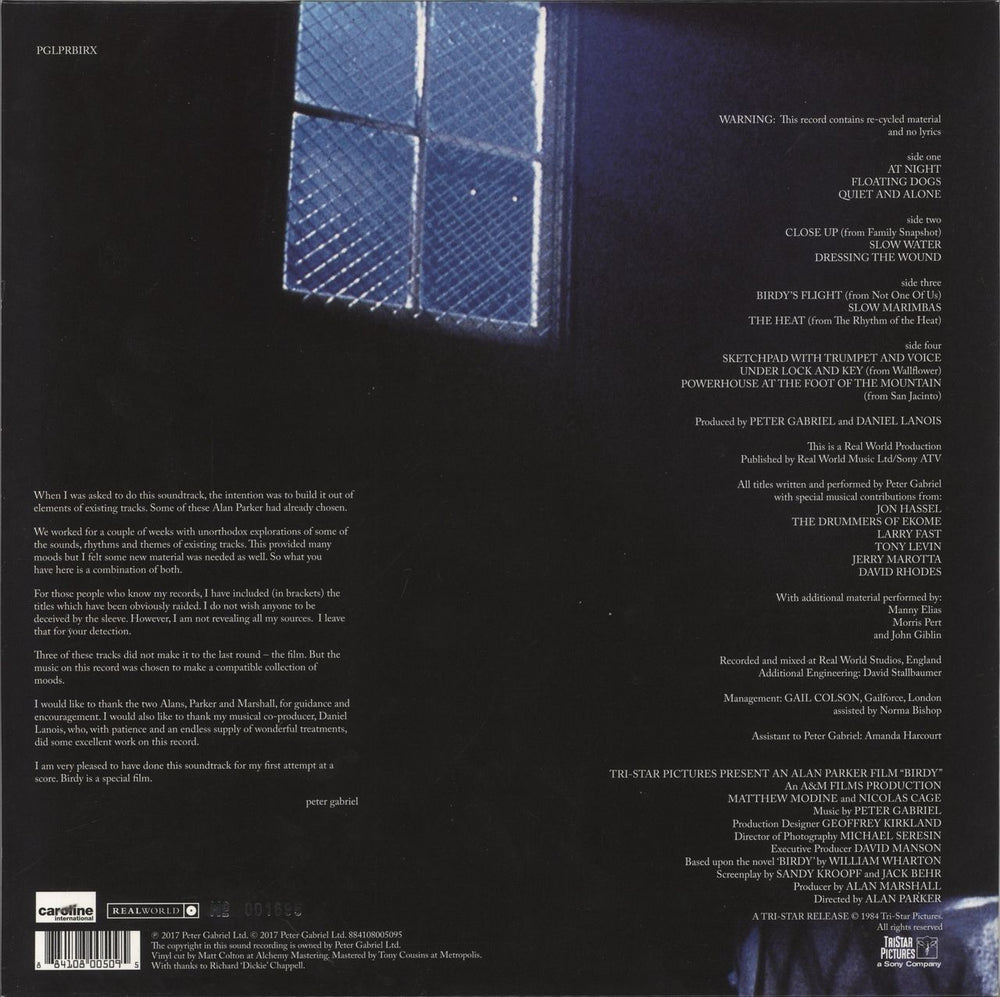 Peter Gabriel Birdy UK 2-LP vinyl record set (Double LP Album) 884108005095