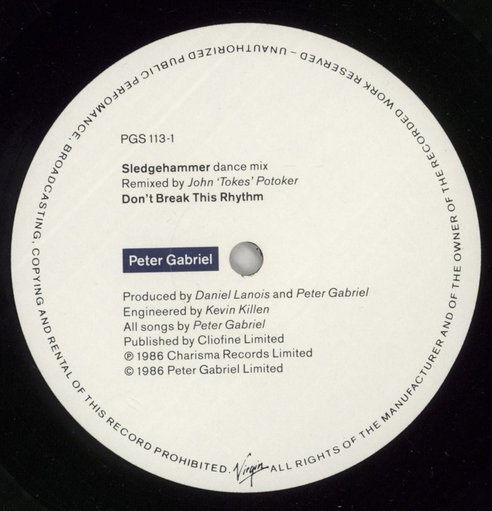 Peter Gabriel Sledgehammer - Remix UK 12" vinyl single (12 inch record / Maxi-single) GAB12SL17592