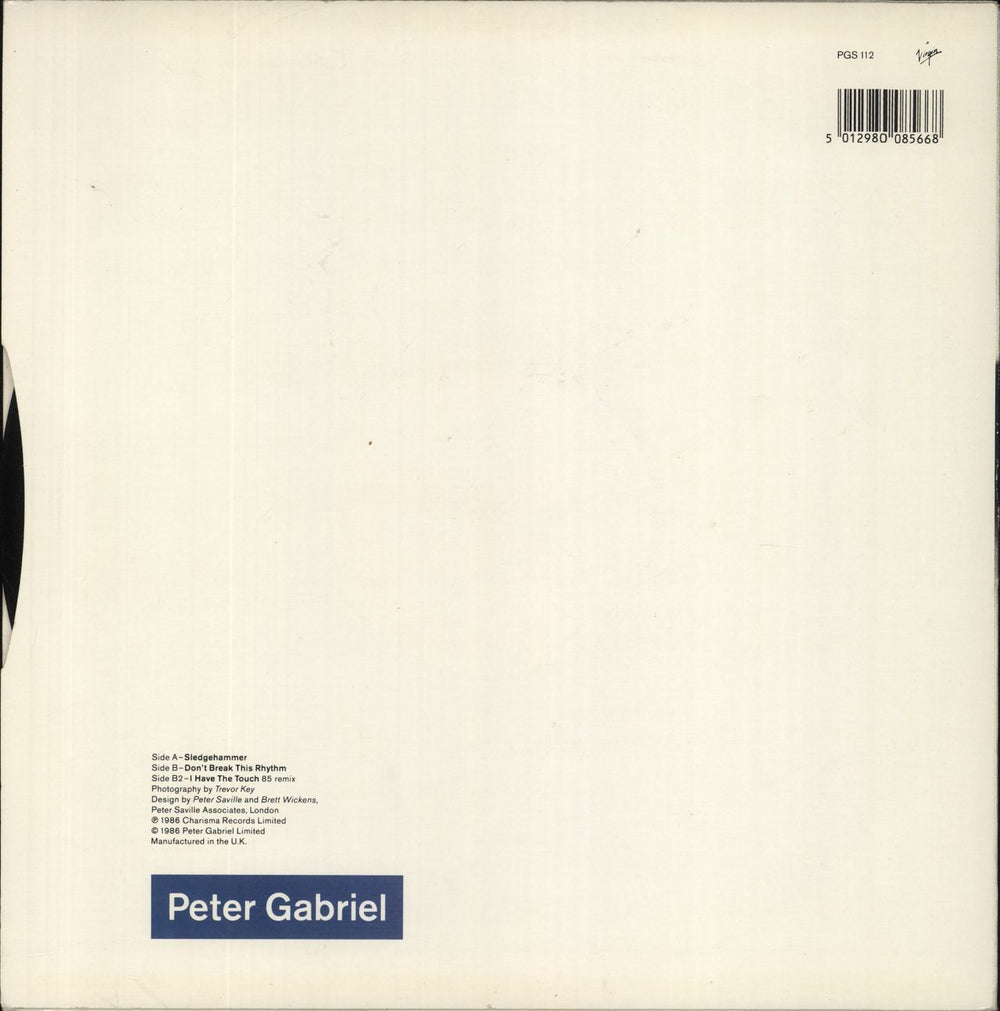 Peter Gabriel Sledgehammer UK 12" vinyl single (12 inch record / Maxi-single) 5012980085668