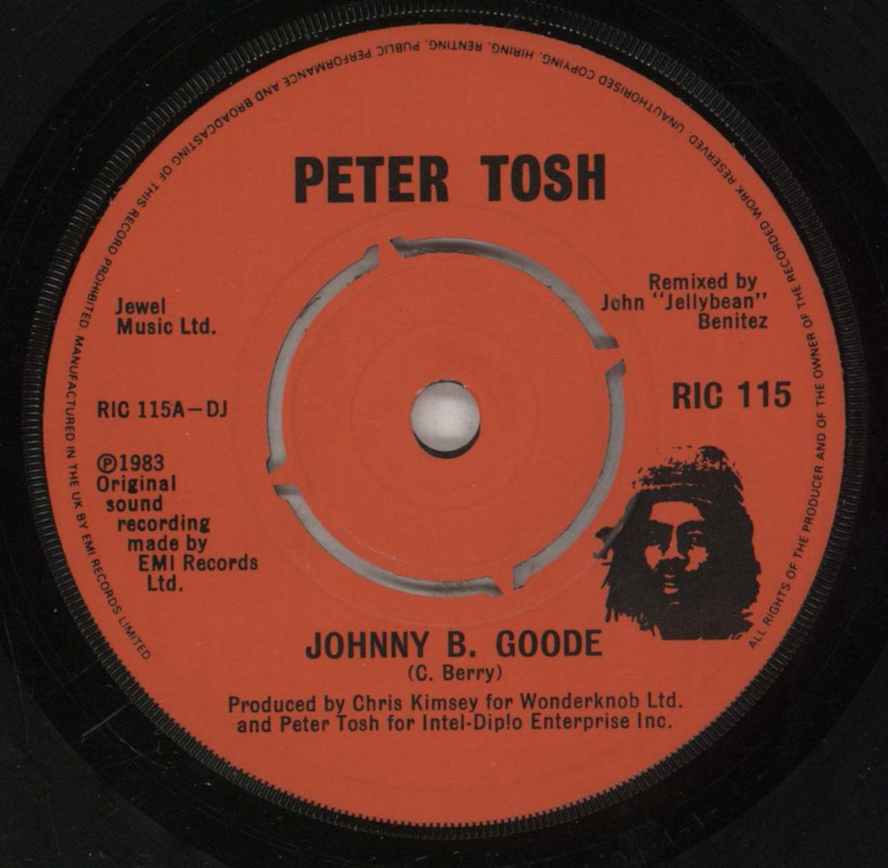 Peter Tosh Johnny B. Goode UK 7" vinyl single (7 inch record / 45) TOS07JO719113