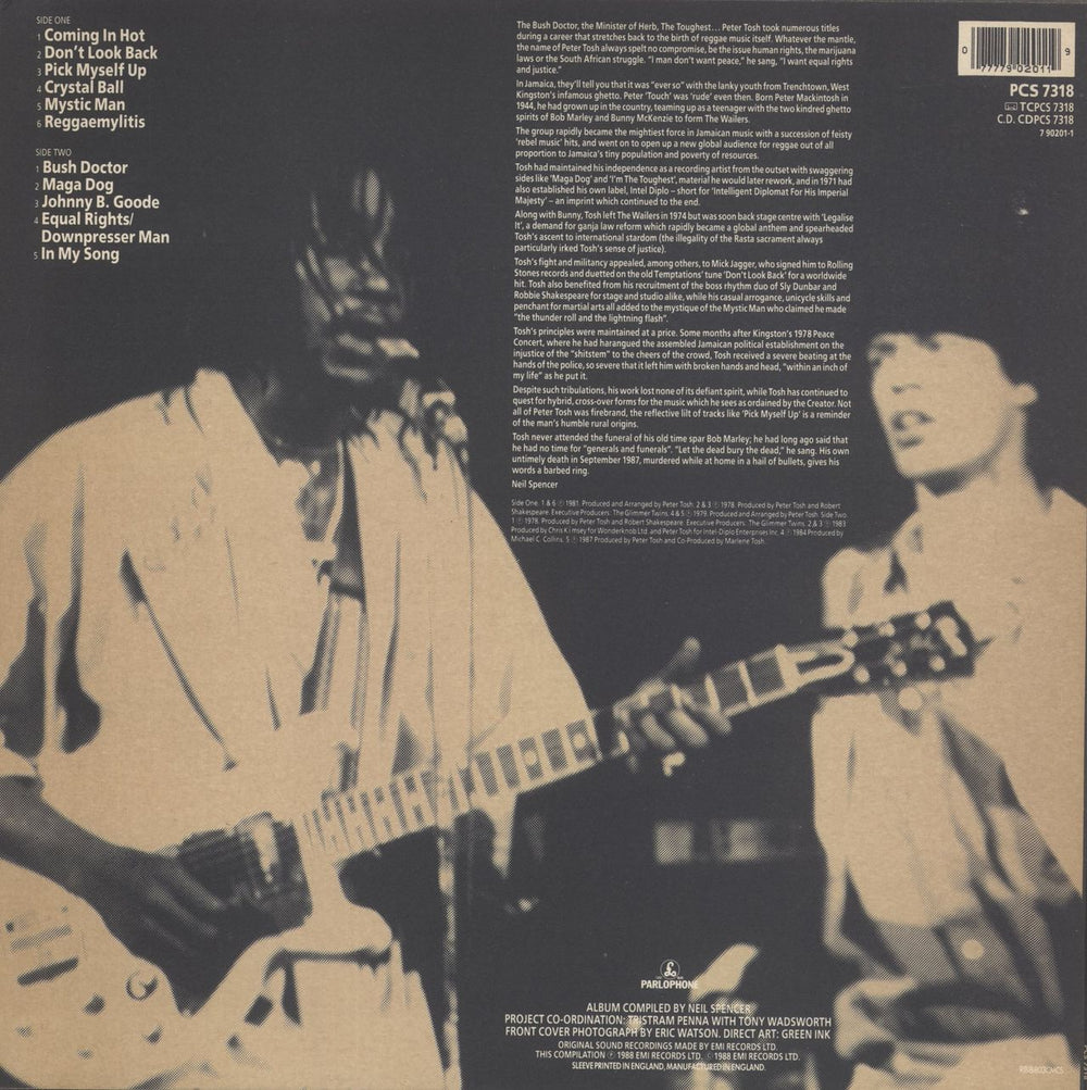 Peter Tosh The Toughest UK vinyl LP album (LP record) 077779020119