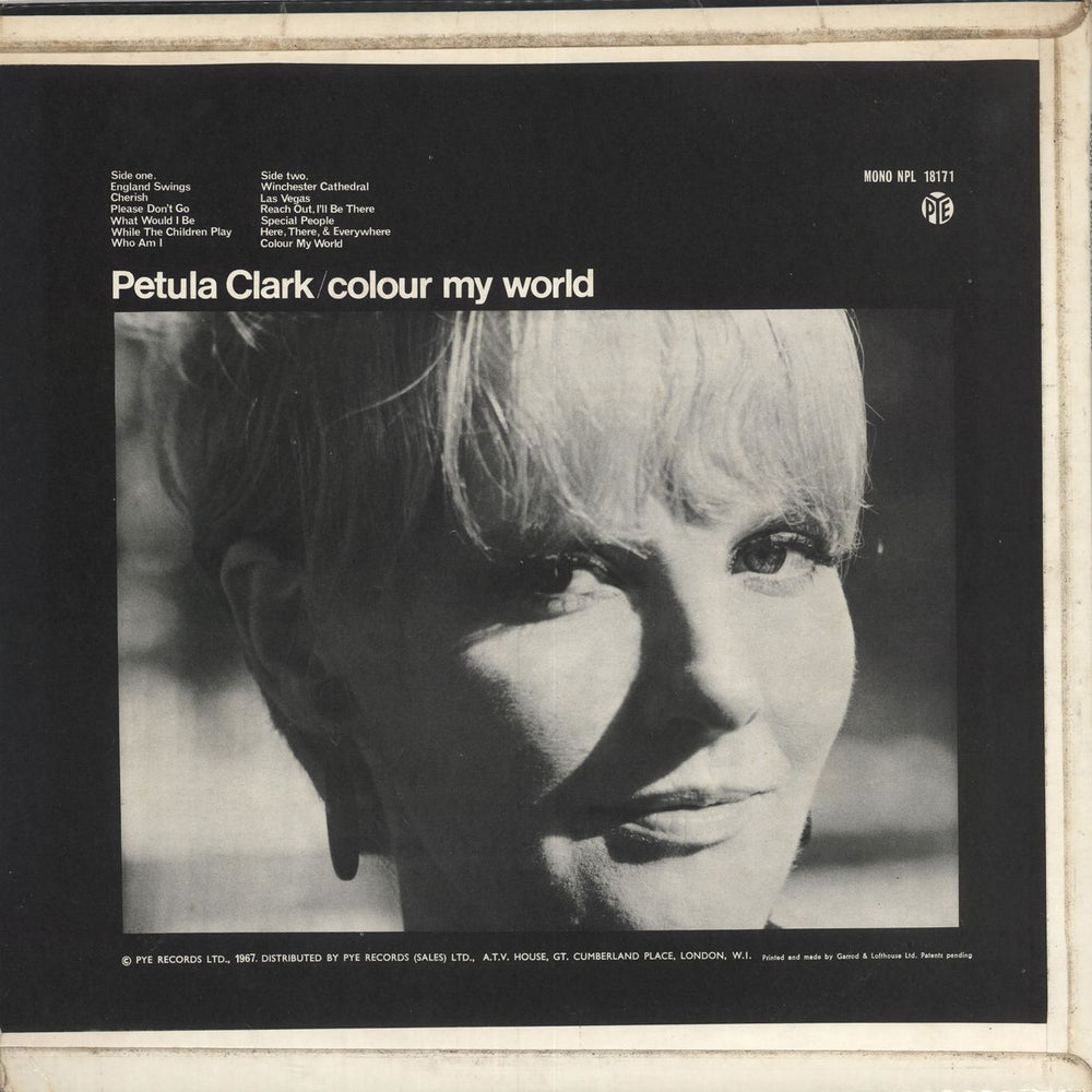 Petula Clark Colour My World - Mono UK vinyl LP album (LP record)