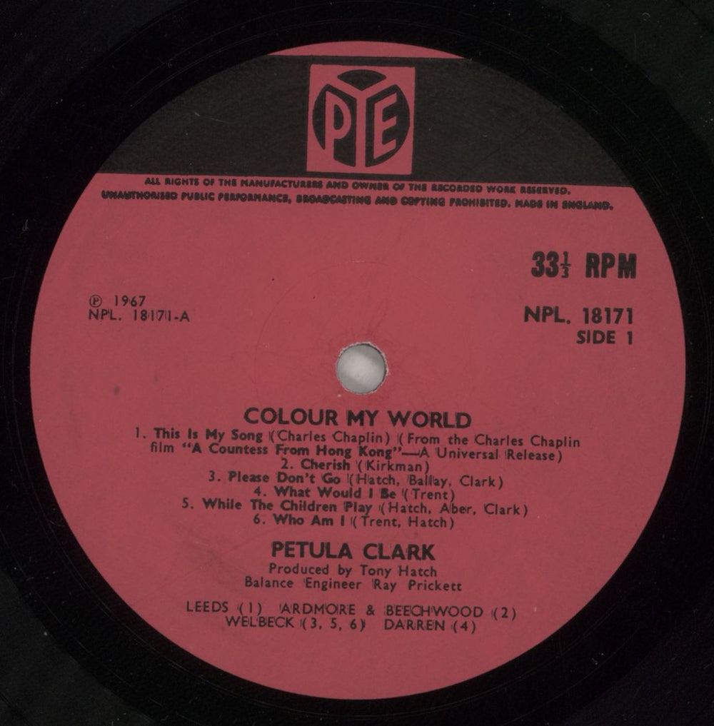 Petula Clark Colour My World - Mono UK vinyl LP album (LP record) PTCLPCO749665