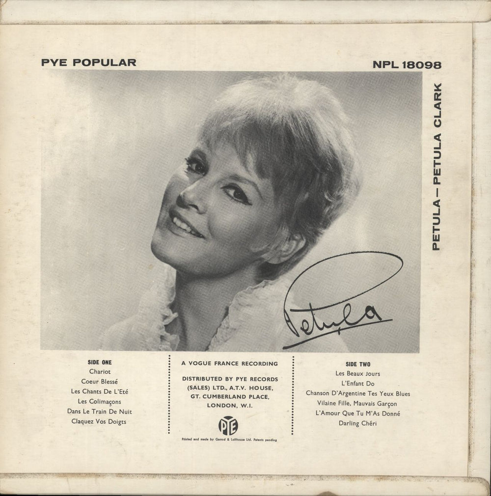 Petula Clark Petula UK vinyl LP album (LP record)