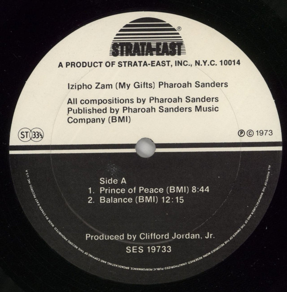 Pharoah Sanders Izipho Zam (My Gifts) US vinyl LP album (LP record) PS4LPIZ705008