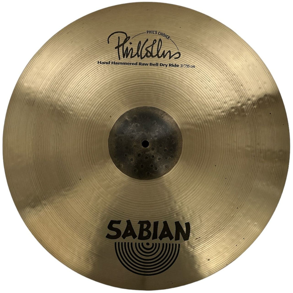 Phil Collins 21" Phil's Choice Sabian Hand Hammered Raw-Bell Dry Ride Cymbal US memorabilia