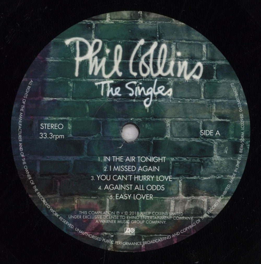 Phil Collins The Singles UK 2-LP vinyl record set (Double LP Album) COL2LTH846030