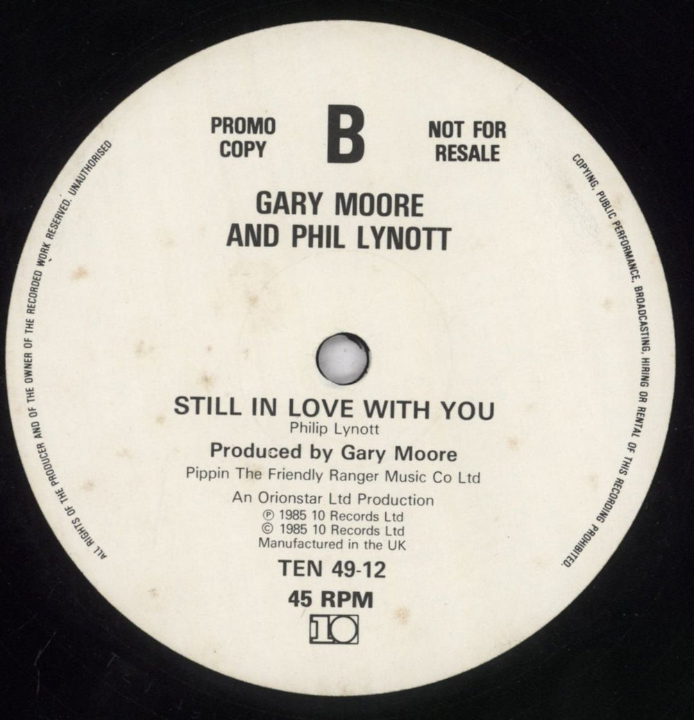 Phil Lynott Out In The Fields UK Promo 12" vinyl single (12 inch record / Maxi-single) LYN12OU104286