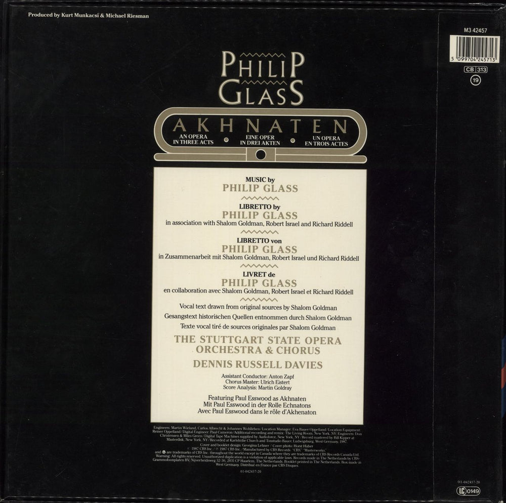 Philip Glass Akhnaten Dutch box set 5099704245713