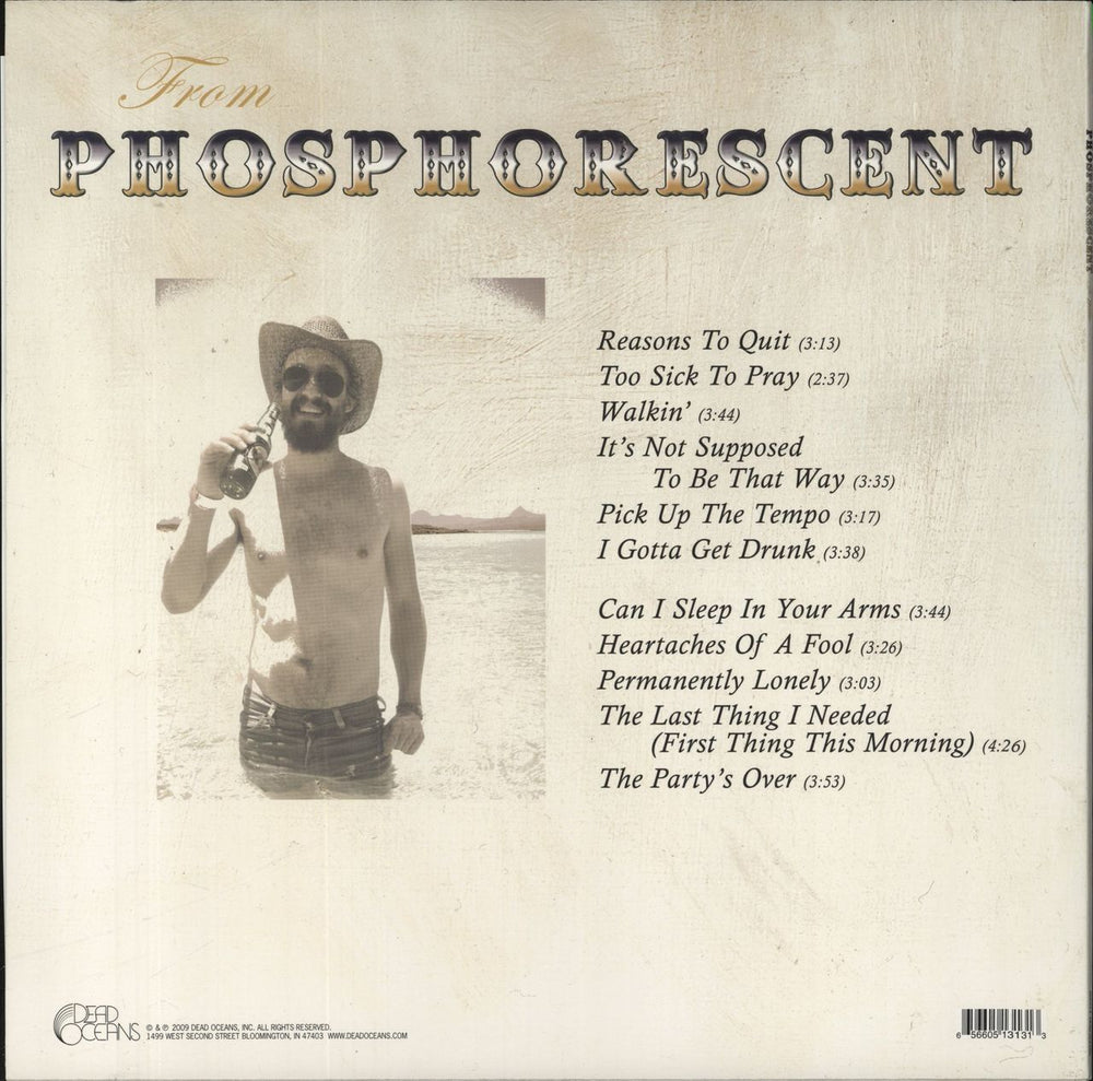 Phosphorescent To Willie - EX US vinyl LP album (LP record) 656605131313