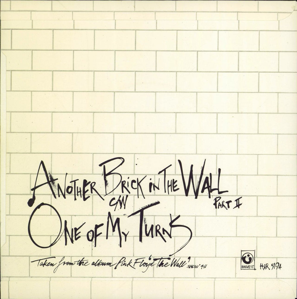 Pink Floyd Another Brick In The Wall - Solid + P/S UK 7" vinyl single (7 inch record / 45)