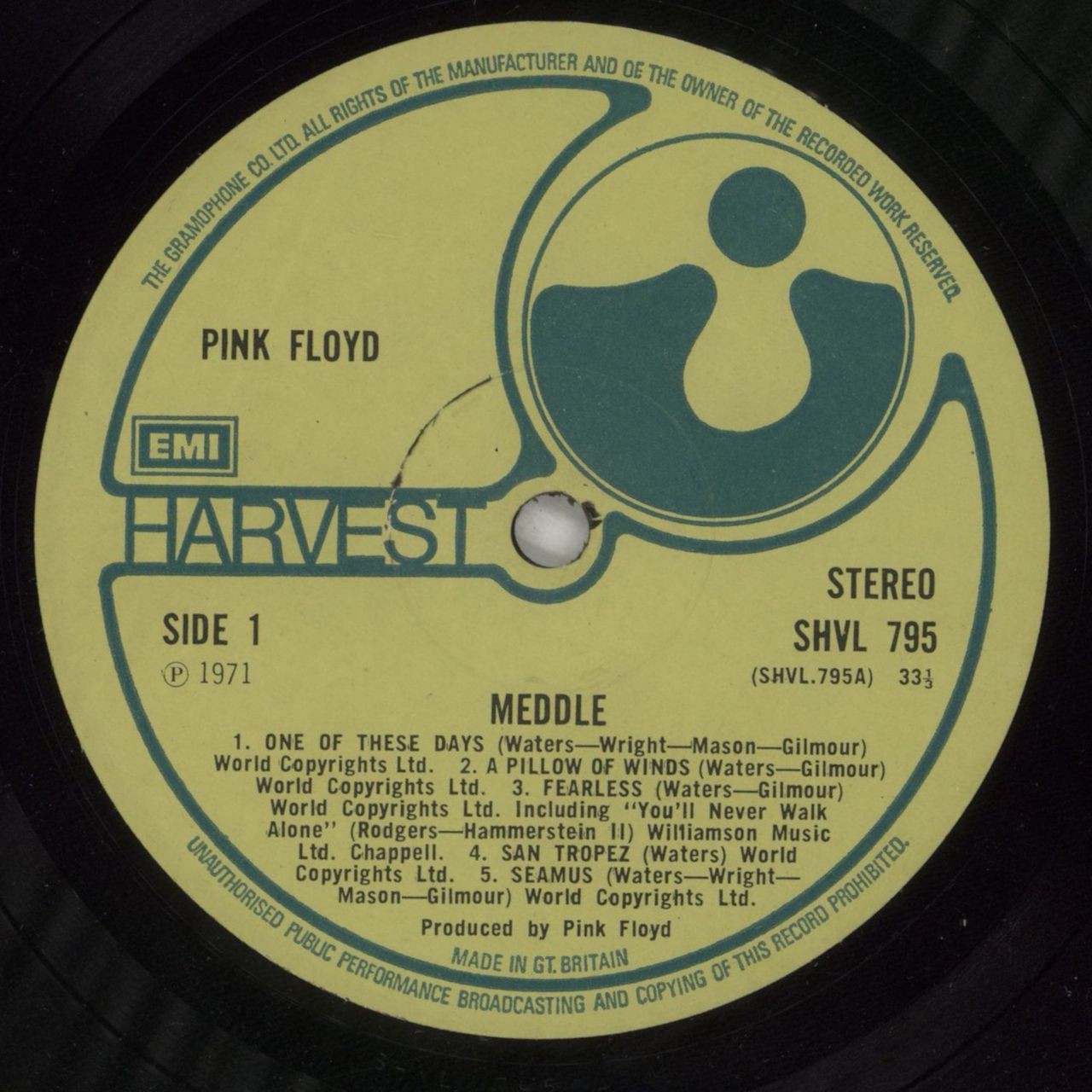 Pink Floyd Meddle UK(英 GB)盤 LP Stereo Pink Floyd - Meddle – Goner Records