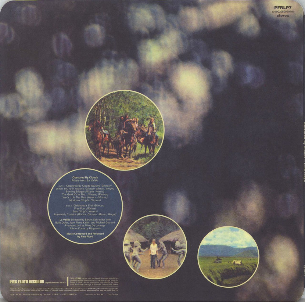 Pink Floyd Obscured By Clouds - 180gm - shrink UK vinyl LP album (LP record) 190295996970