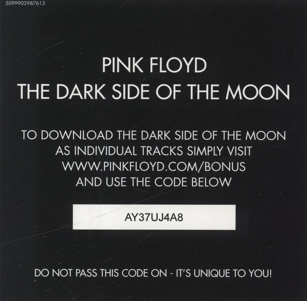 Pink Floyd The Dark Side Of The Moon - 180g + Shrink UK vinyl LP album (LP record) 2013