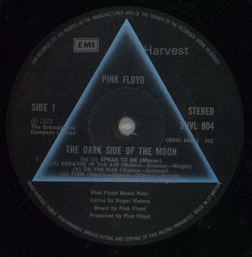 Pink Floyd The Dark Side Of The Moon - 5th - Complete - EX UK vinyl LP album (LP record) PINLPTH568879