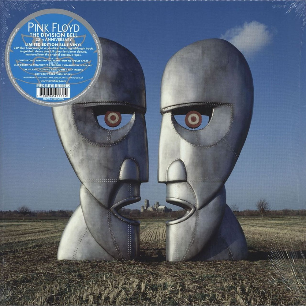 Pink Floyd The Division Bell - 180gram Blue Vinyl - Hype Stickered Shrink UK 2-LP vinyl record set (Double LP Album) PFRLP31