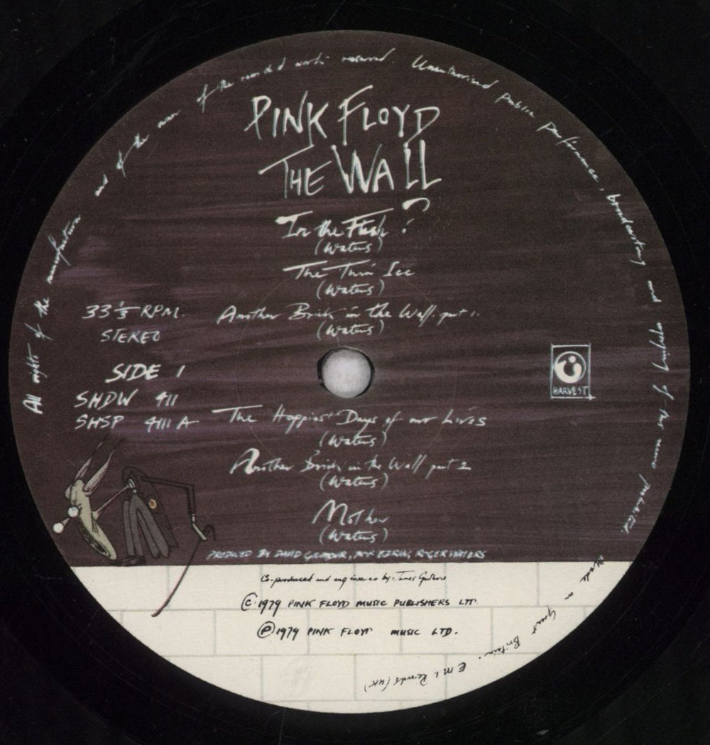 Pink Floyd The Wall - Barcoded & Stickered - EX UK 2-LP vinyl record set (Double LP Album) PIN2LTH723688