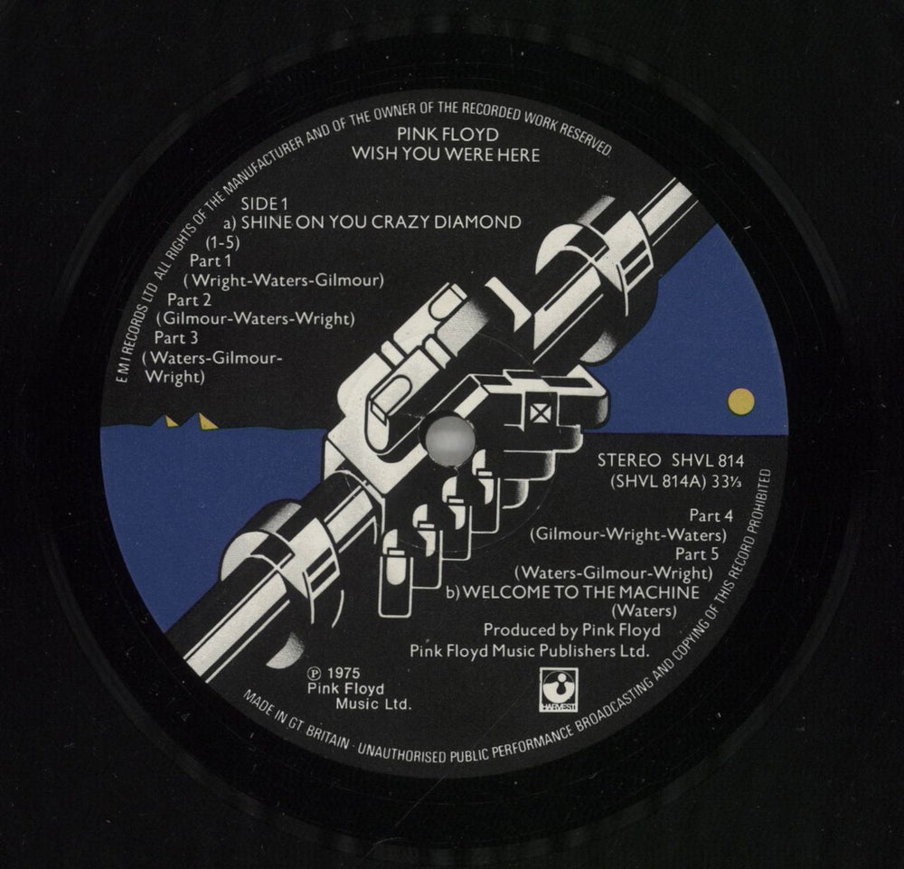 Pink Floyd Wish You Were Here - 1st (A) - Complete - EX UK vinyl LP album (LP record)