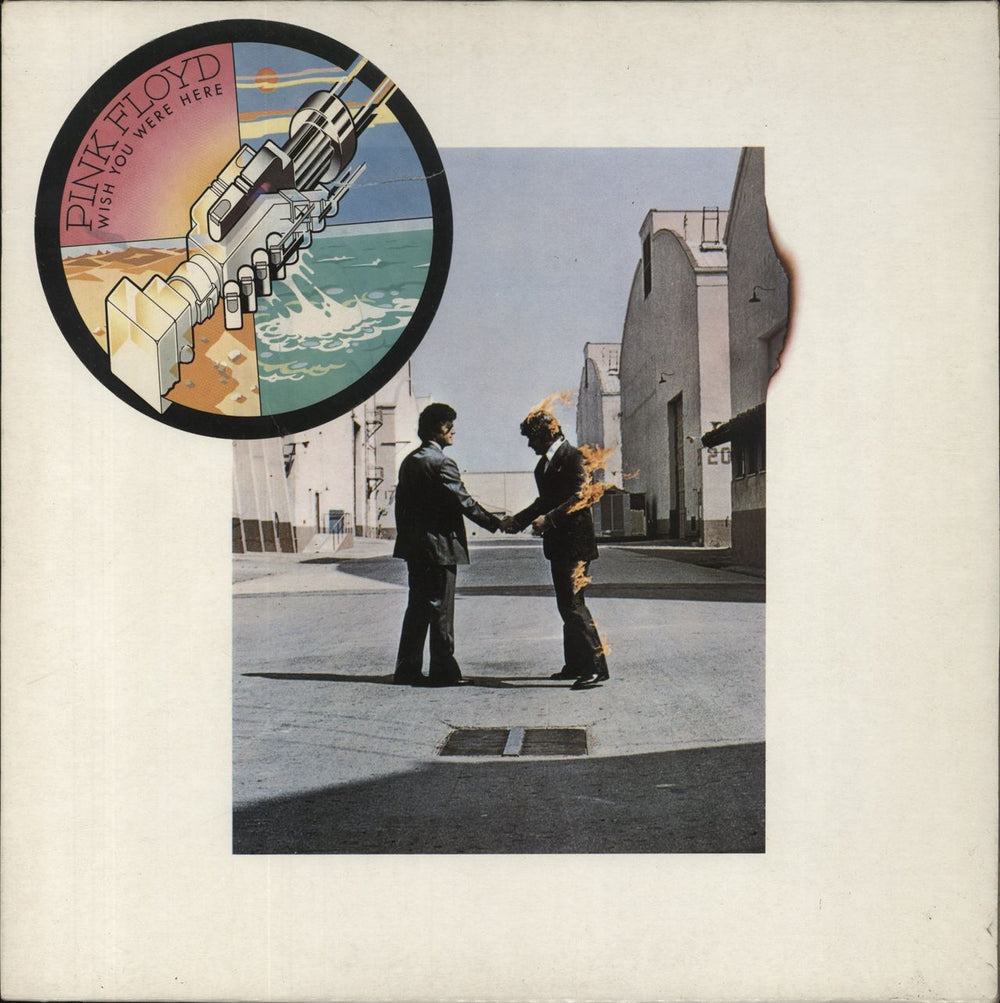 Pink Floyd Wish You Were Here - 2nd - Sticker - VG UK vinyl LP album (LP record) SHVL814