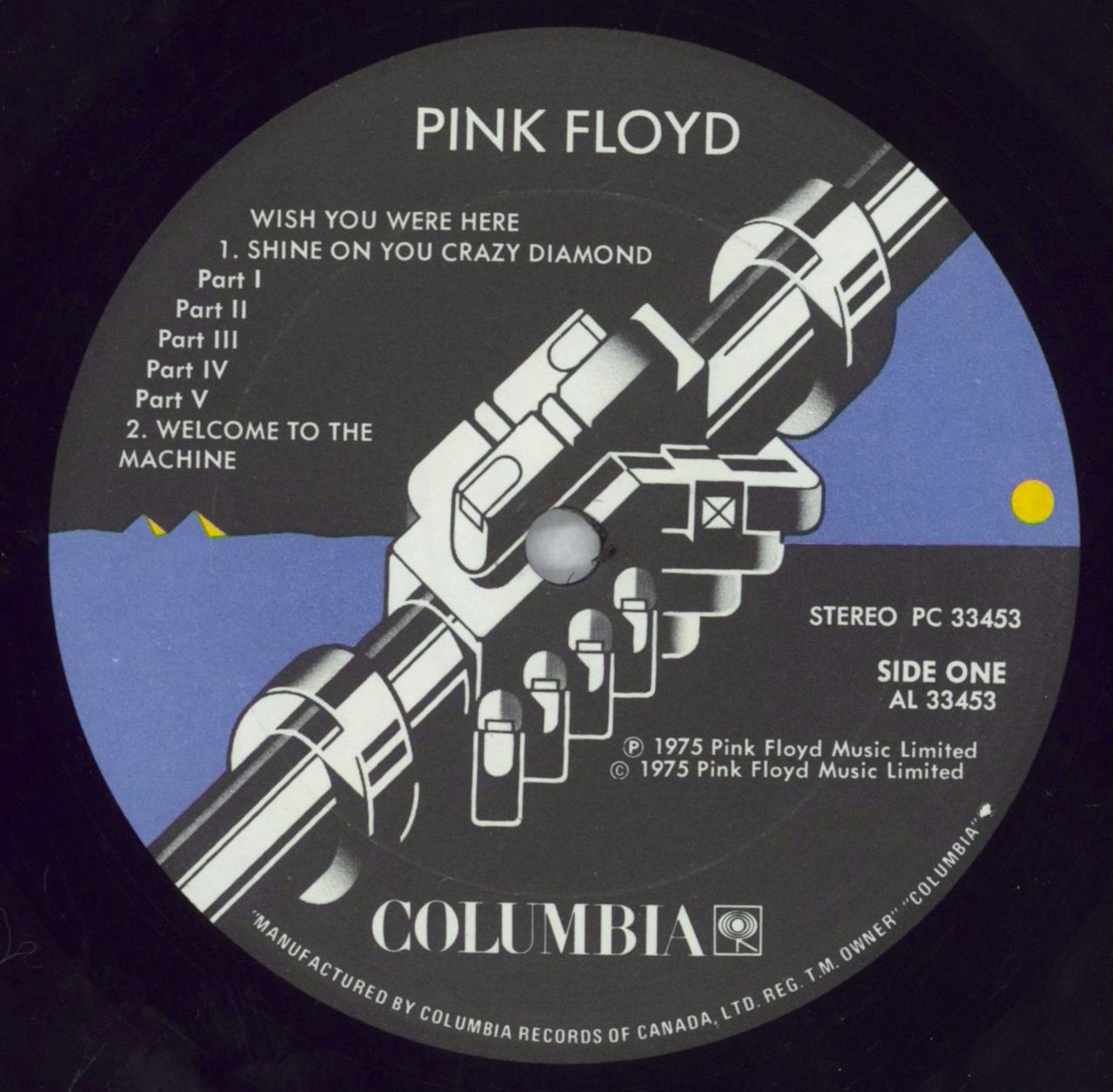 Pink Floyd Wish You Were Here UK(英)盤 LP Pink Floyd Wish You Were Here - 1st + postcard UK Vinyl LP