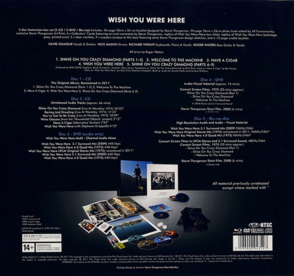 Pink Floyd Wish You Were Here [Immersion Edition] - 2-CD/2-DVD/Blu-Ray - Sealed UK CD Album Box Set