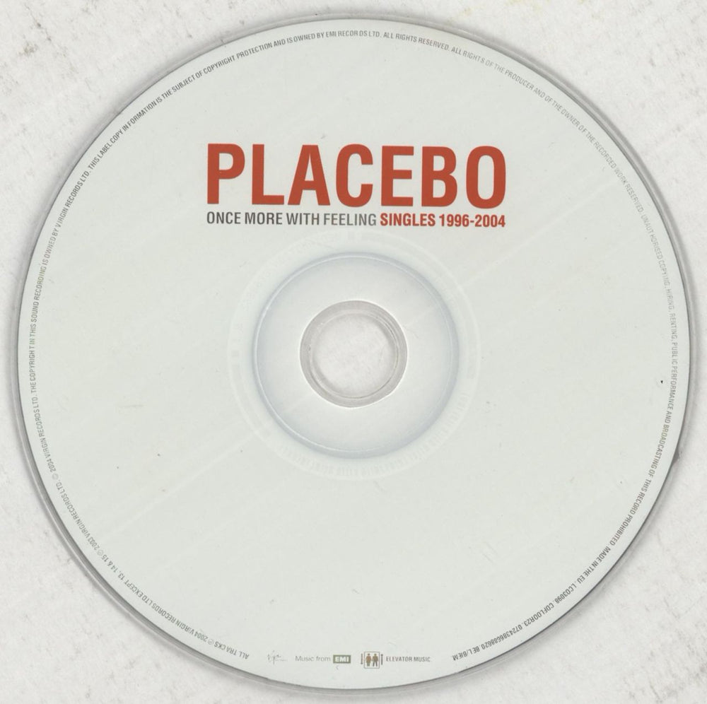 Placebo Once More With Feeling [Singles 1996 - 2004] UK CD album (CDLP) CEBCDON305380