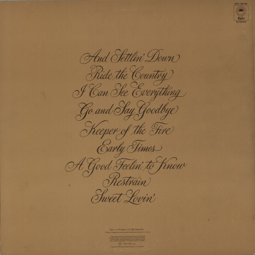 Poco A Good Feelin' To Know - Stickered UK vinyl LP album (LP record)