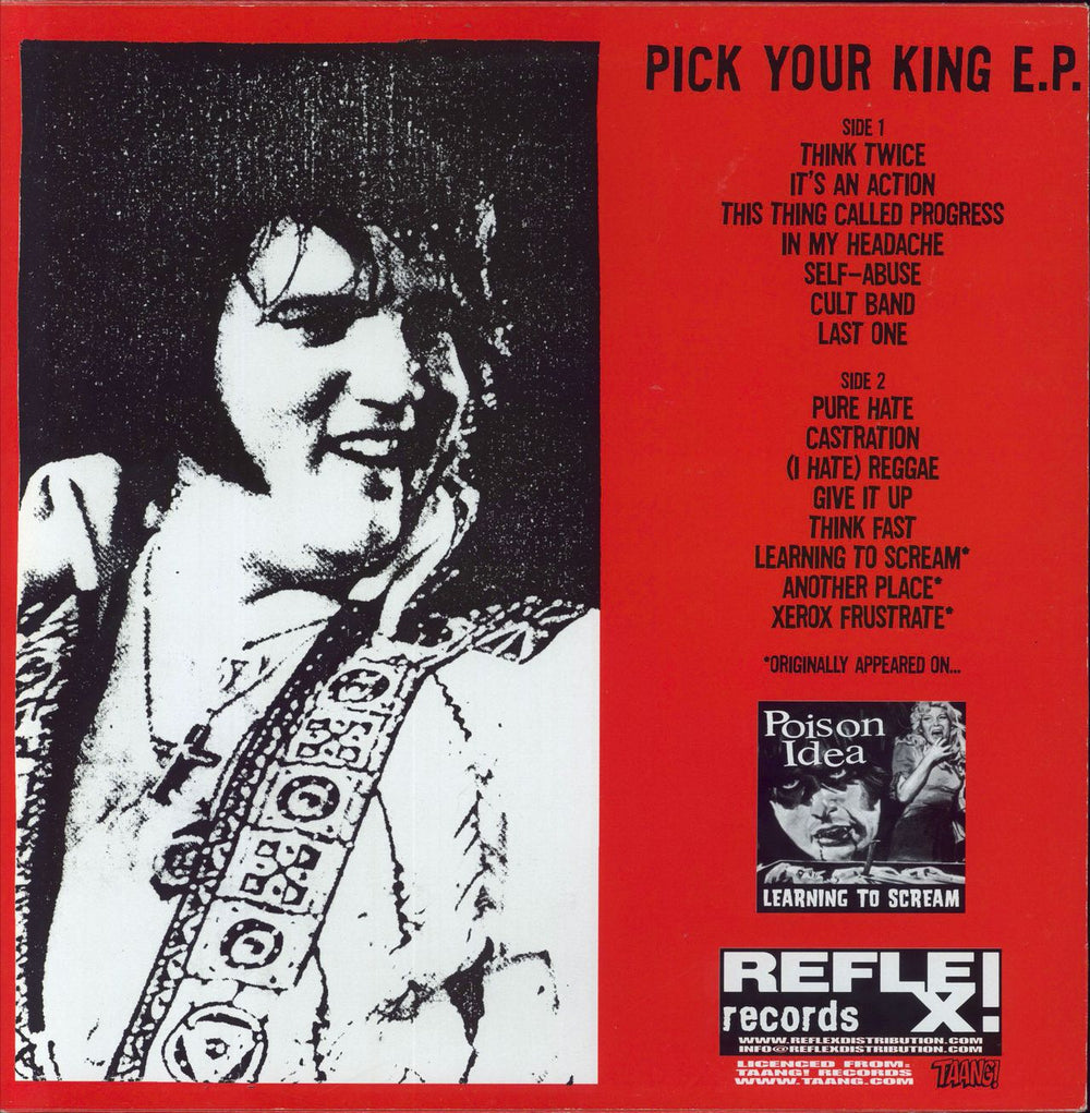 Poison Idea ick Your King E.P. [And Learning To Scream 7"] Belgian vinyl LP album (LP record)