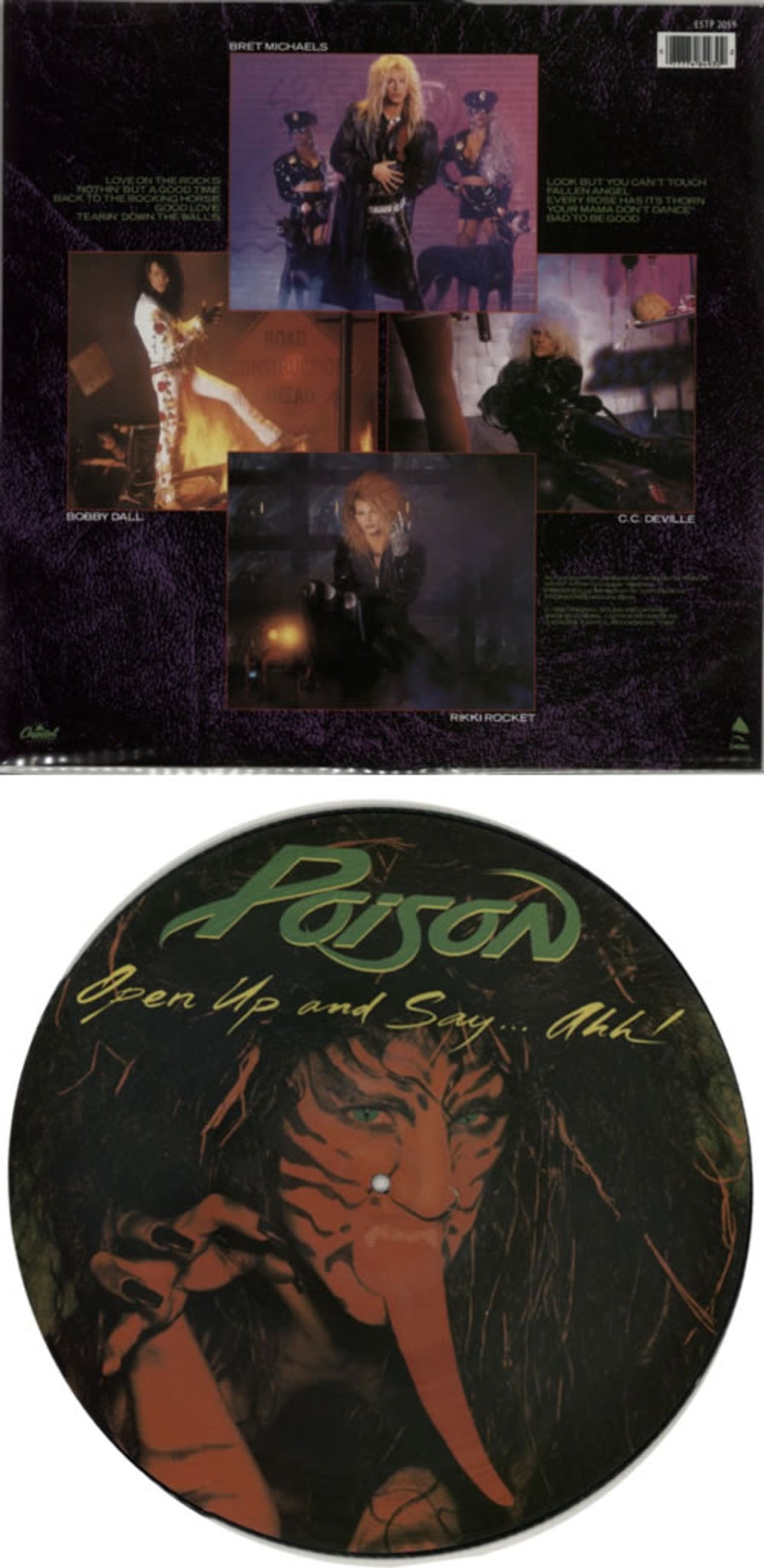 Poison Open Up & Say Ahh - Uncensored + Insert UK picture disc LP (vinyl picture disc album) POIPDOP57426