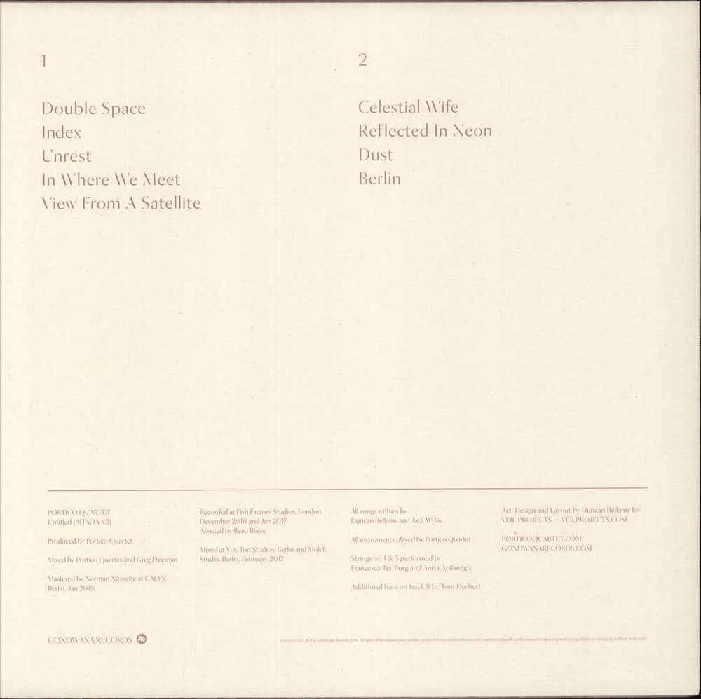 Portico Quartet Untitled (AITAOA #2) UK vinyl LP album (LP record) 5050580675025